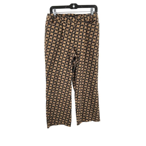 INC International Concepts Stretch Brown Black Houndstooth Pants Size 28W x 27L - Picture 2 of 11